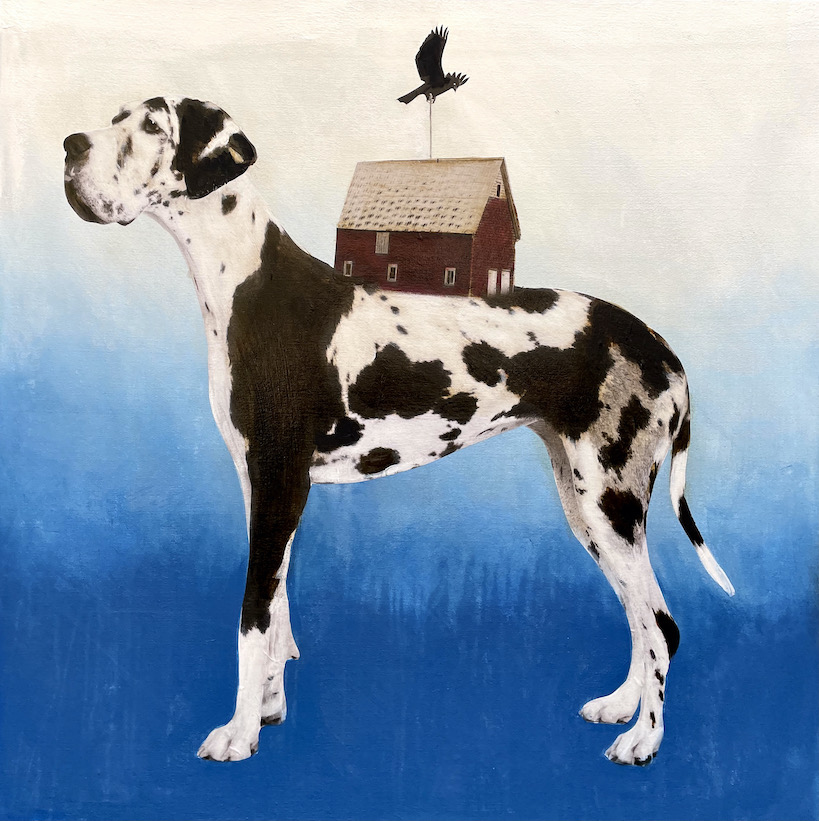 "Dog House" - inches 39x39 - Schofield Anke
