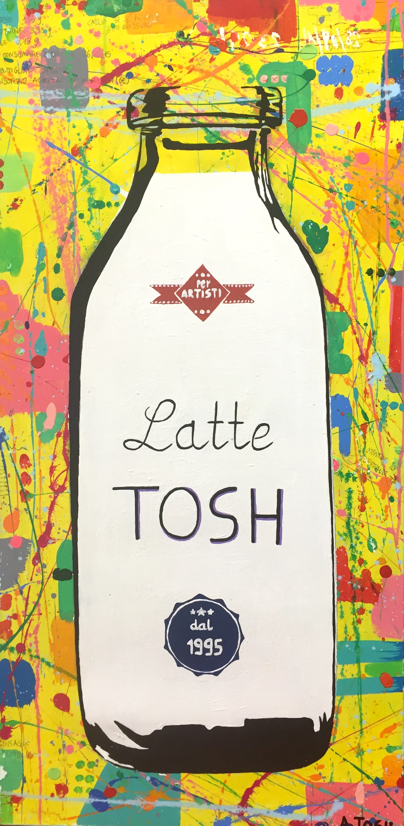 "Latte tosh" - inches 47x24 - Tosh Andrew