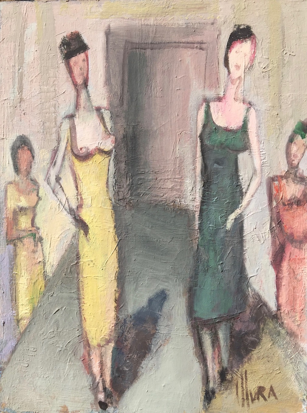 "Quattro donne" - inches 16x12 - Mura Emanuele
