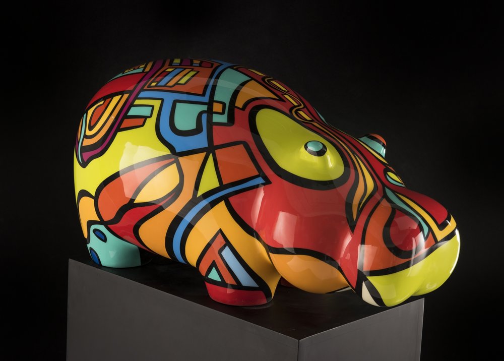 "Hippo Dou Dou" - inches 19x38 - Nazare Aga Arnaud Adeline
